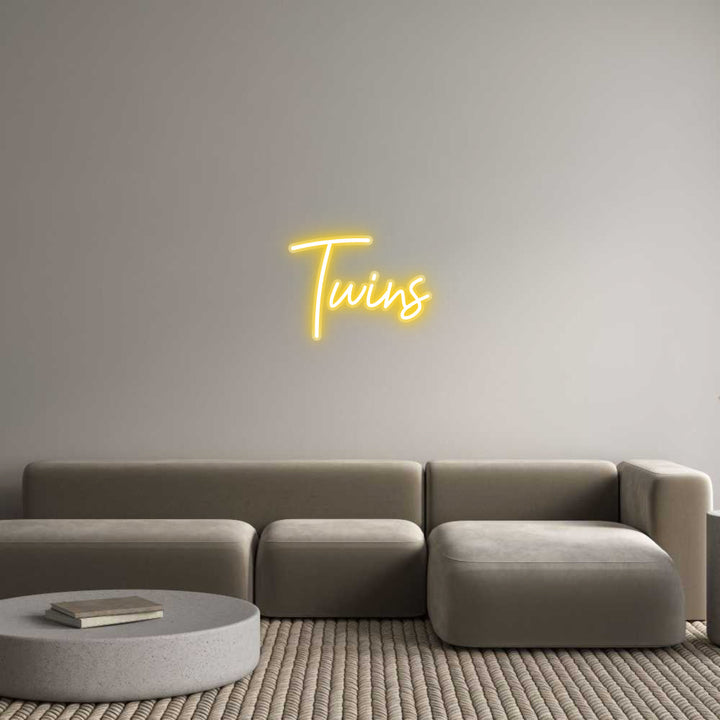 Customized Neon Sign: Twins