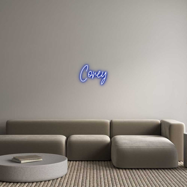 Customized Neon Sign: Corey