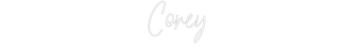 Customized Neon Sign: Corey