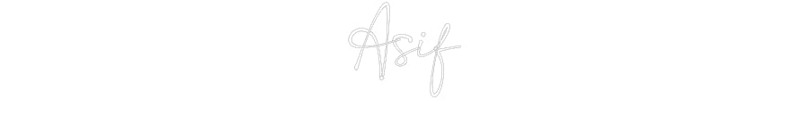 Customized Neon Sign: Asif