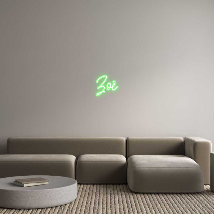 Customized Neon Sign: Zoë