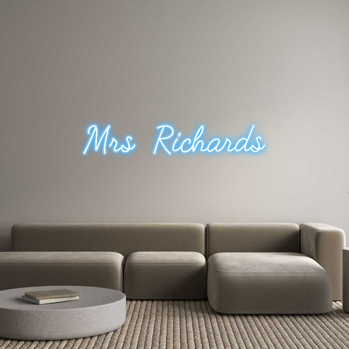 Customized Neon Sign: Mrs Richards