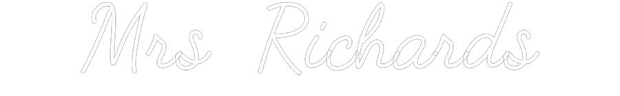 Customized Neon Sign: Mrs Richards