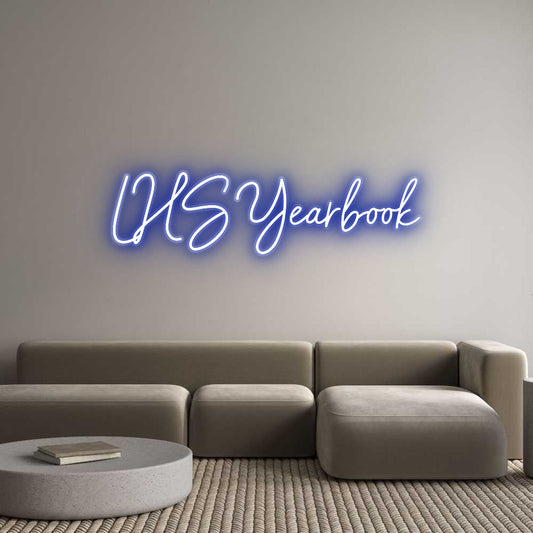 Customized Neon Sign: LHS Yearbook