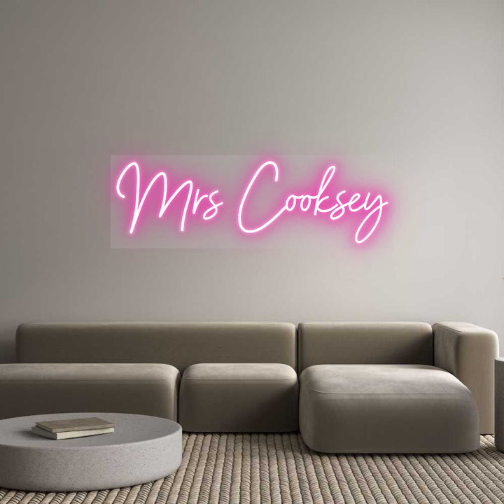 Customized Neon Sign: Mrs Cooksey