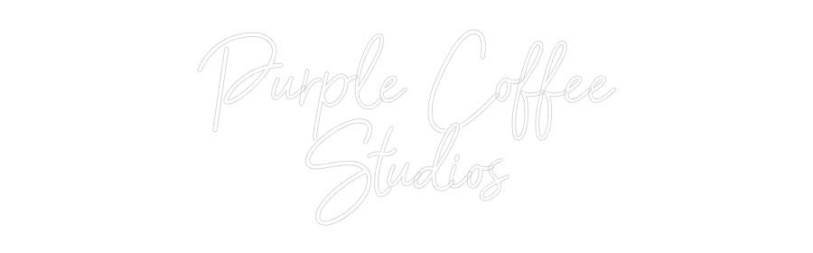 Customized Neon Sign: Purple Coffee...