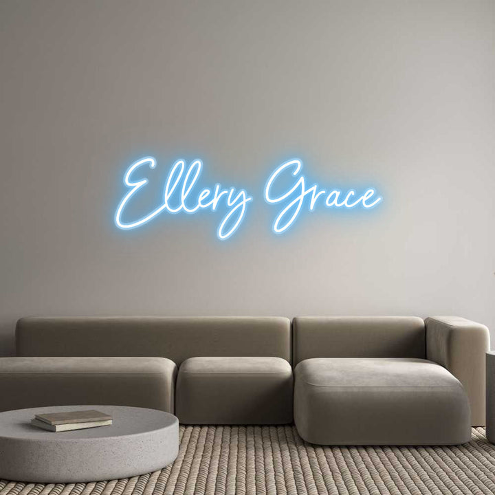 Customized Neon Sign: Ellery Grace