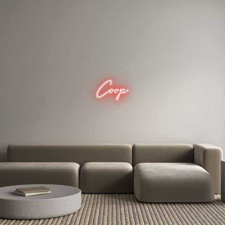 Customized Neon Sign: Coop