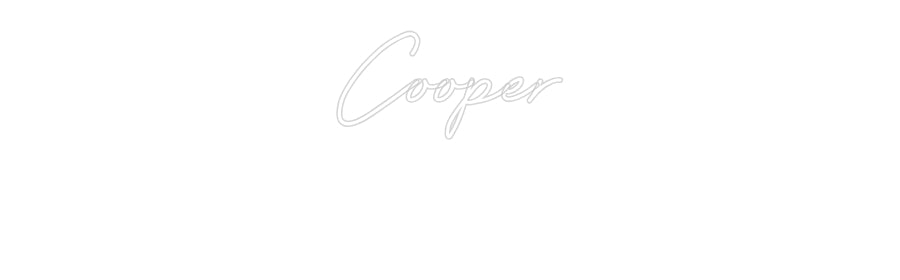 Customized Neon Sign: Cooper