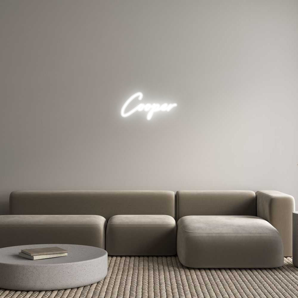 Customized Neon Sign: Cooper