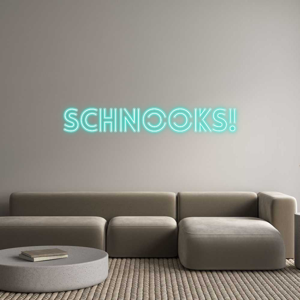 Customized Neon Sign: Schnooks!