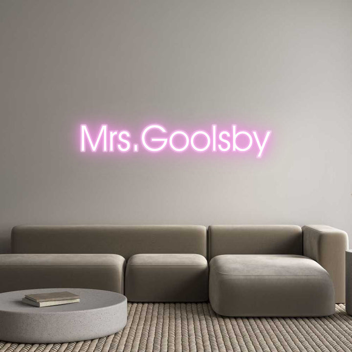 Customized Neon Sign: Mrs.Goolsby