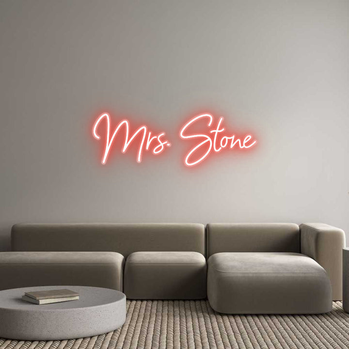 Customized Neon Sign: Mrs. Stone