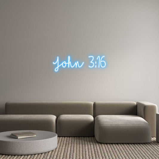 Customized Neon Sign: John 3:16