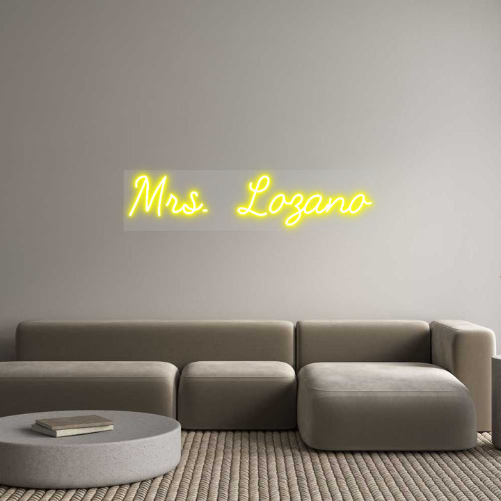 Customized Neon Sign: Mrs. Lozano