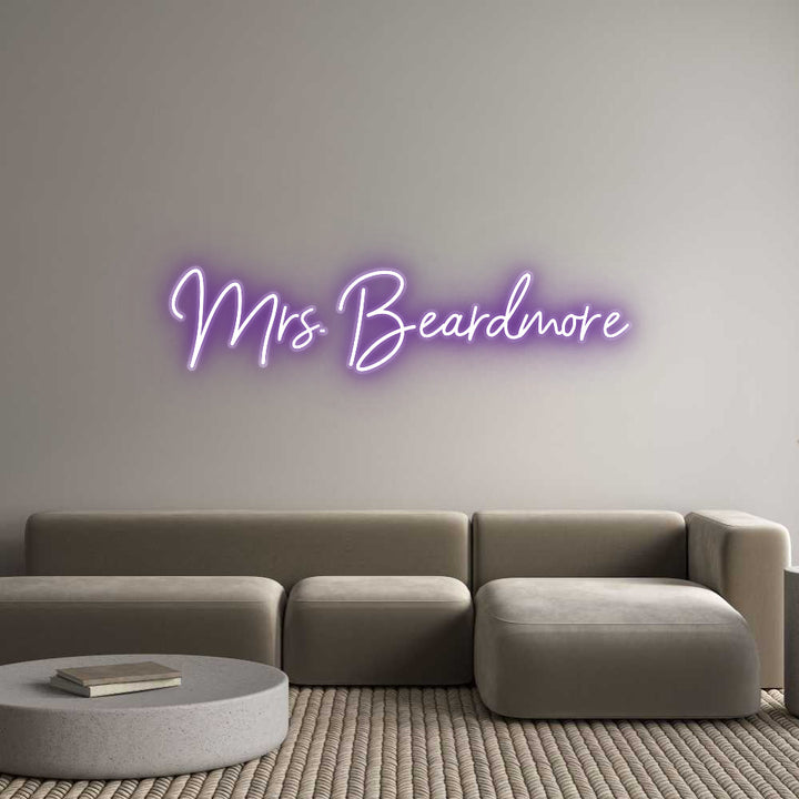 Customized Neon Sign: Mrs. Beardmore