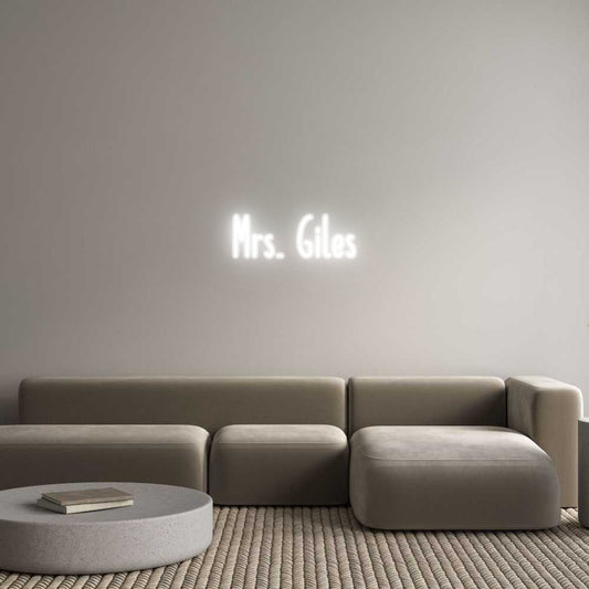 Customized Neon Sign: Mrs. Giles