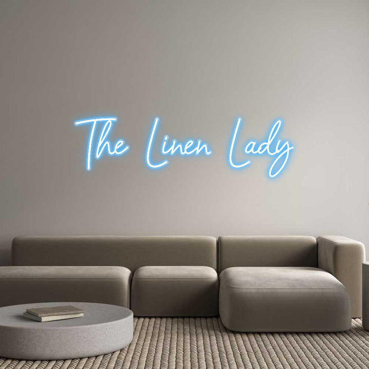 Customized Neon Sign: The Linen Lady