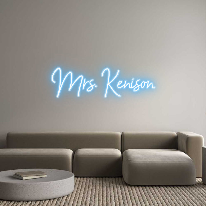 Customized Neon Sign: Mrs. Kenison