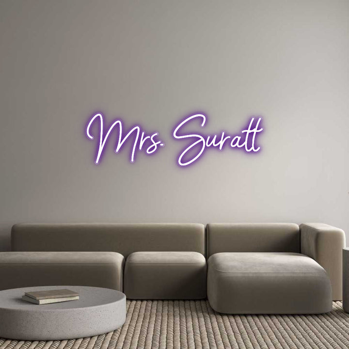 Customized Neon Sign: Mrs. Suratt