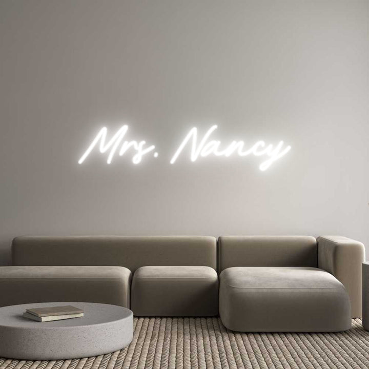 Customized Neon Sign: Mrs. Nancy