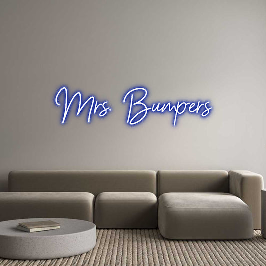 Customized Neon Sign: Mrs. Bumpers