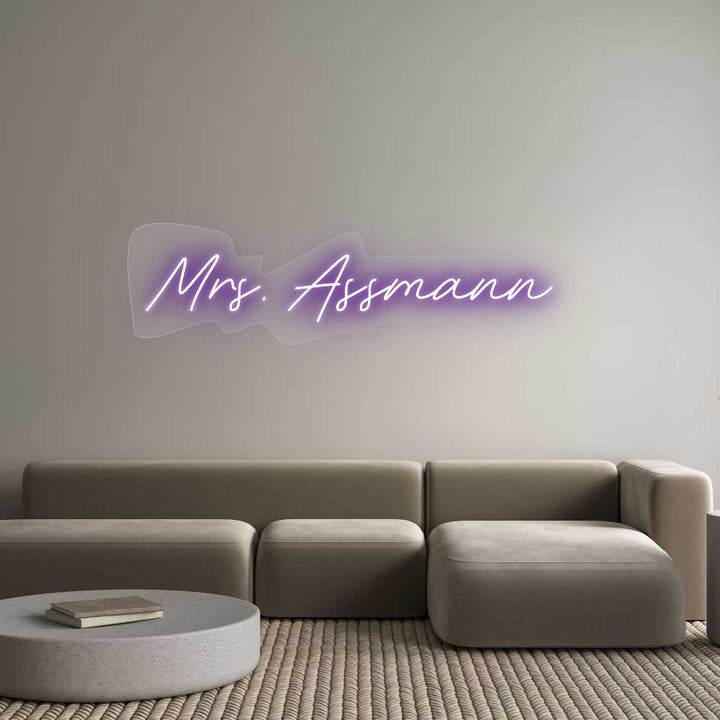 Customized Neon Sign: Mrs. Assmann