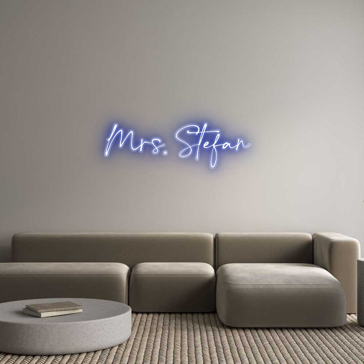 Customized Neon Sign: Mrs. Stefan