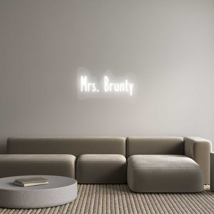 Customized Neon Sign: Mrs. Brunty