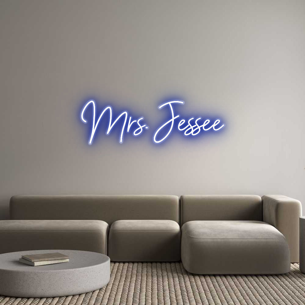 Customized Neon Sign: Mrs. Jessee