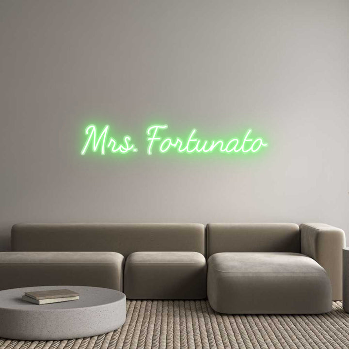 Customized Neon Sign: Mrs. Fortunato