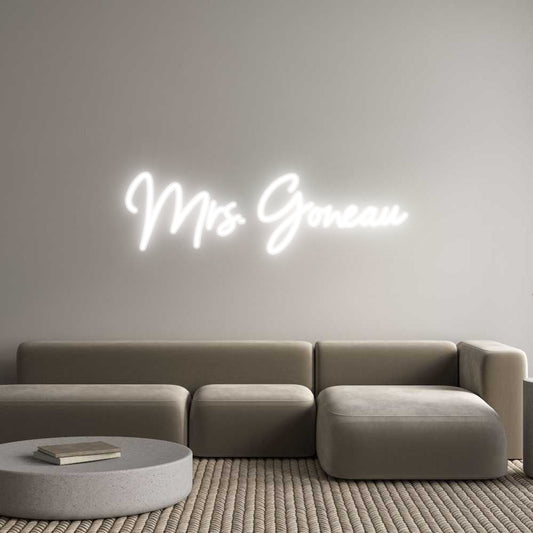 Customized Neon Sign: Mrs. Goneau