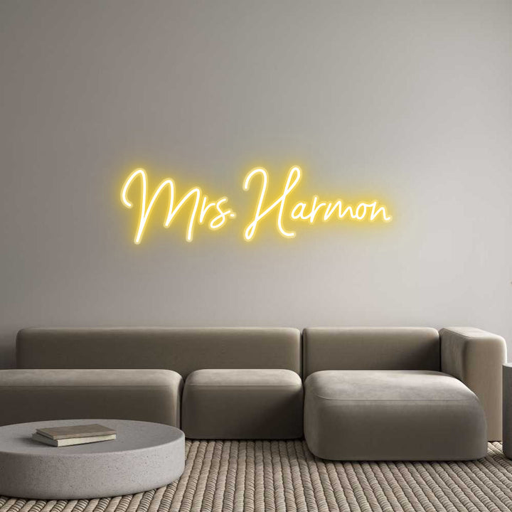 Customized Neon Sign: Mrs. Harmon
