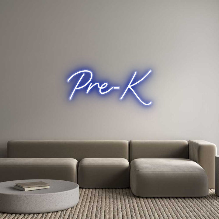 Customized Neon Sign: Pre-K