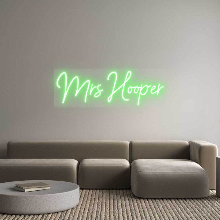 Customized Neon Sign: Mrs Hooper