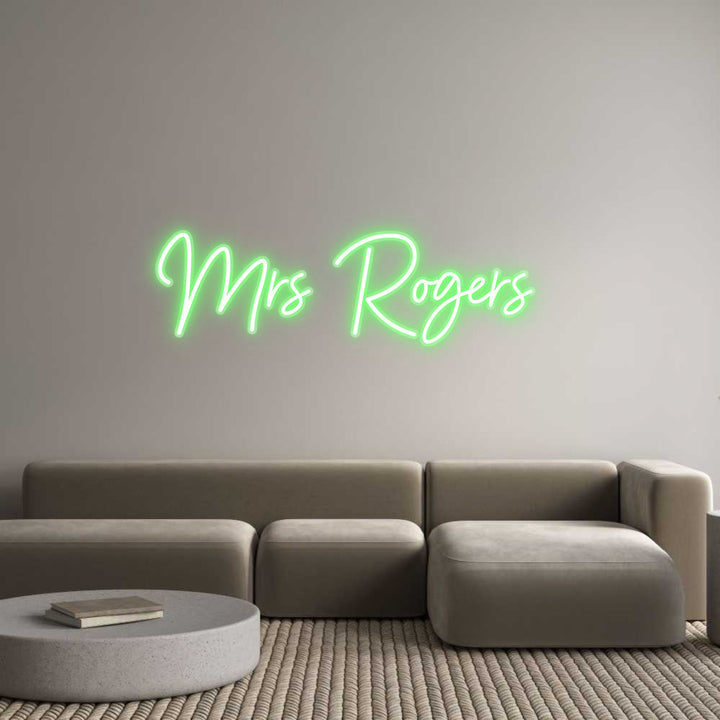 Customized Neon Sign: Mrs Rogers