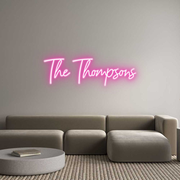 Customized Neon Sign: The Thompsons