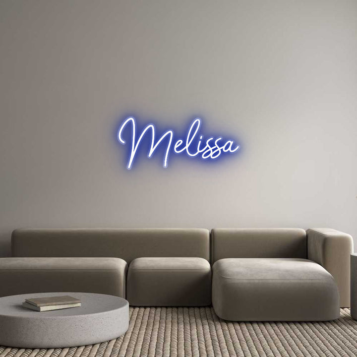 Customized Neon Sign: Melissa