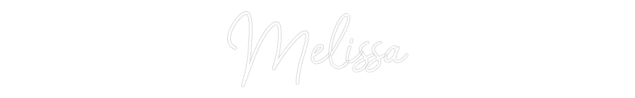 Customized Neon Sign: Melissa