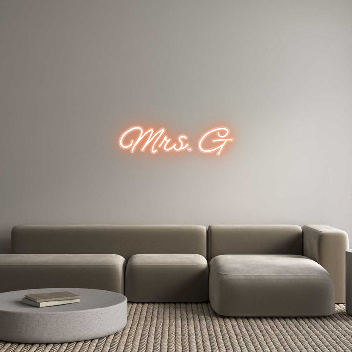 Customized Neon Sign: Mrs. G