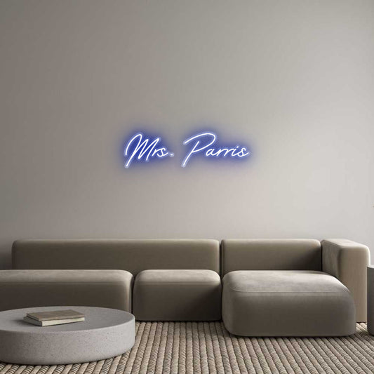 Customized Neon Sign: Mrs. Parris
