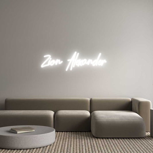 Customized Neon Sign: Zion Alexander