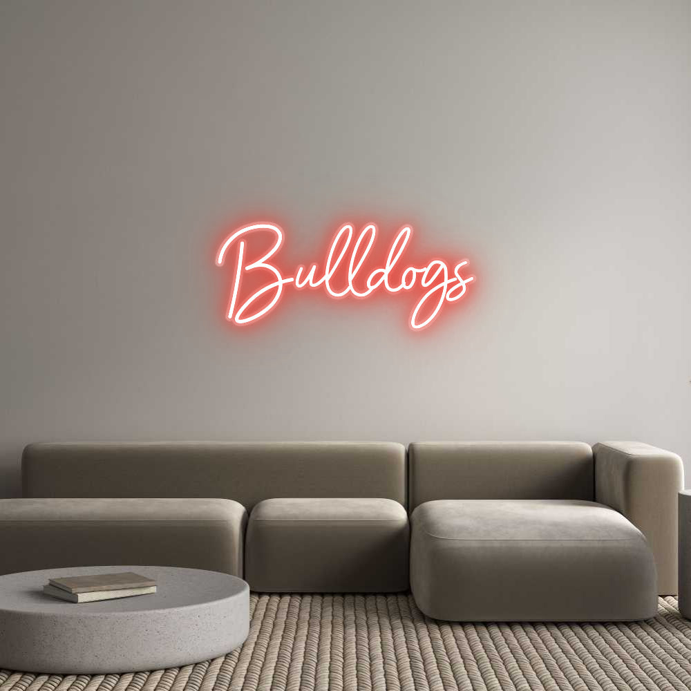 Customized Neon Sign: Bulldogs
