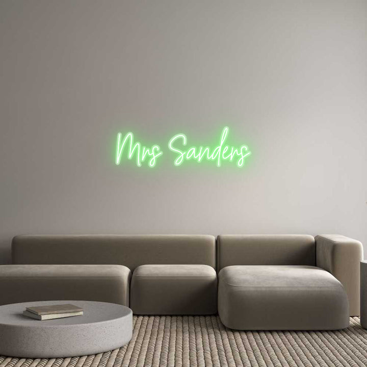 Customized Neon Sign: Mrs Sanders
