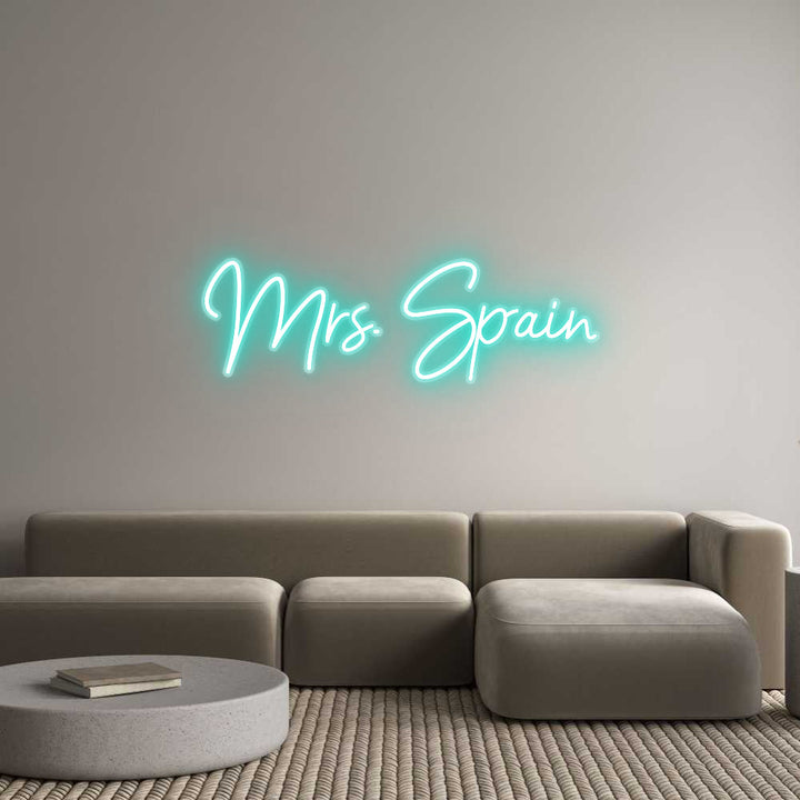Customized Neon Sign: Mrs. Spain