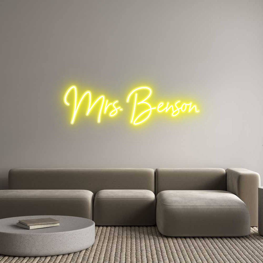 Customized Neon Sign: Mrs. Benson