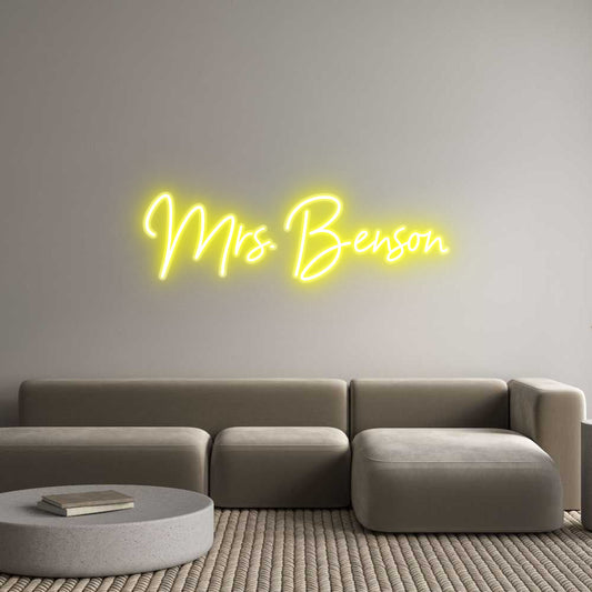 Customized Neon Sign: Mrs. Benson