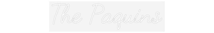 Customized Neon Sign: The Paquins