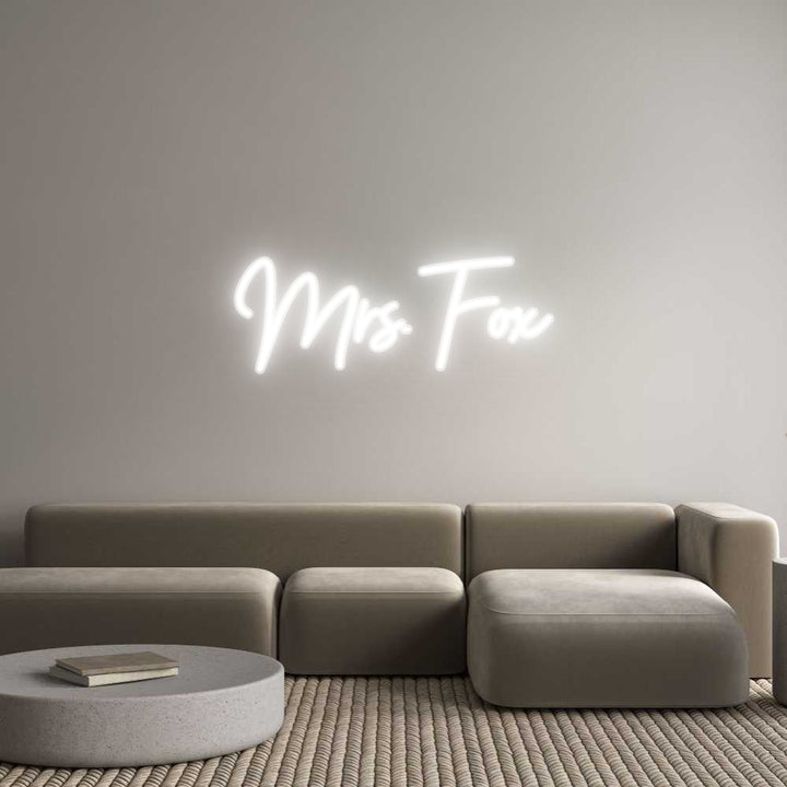 Customized Neon Sign: Mrs. Fox