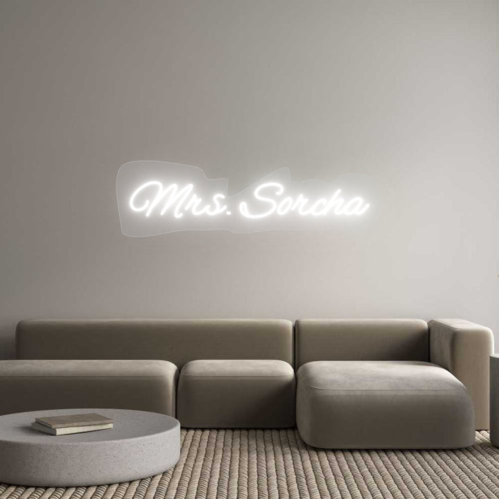 Customized Neon Sign: Mrs. Sorcha